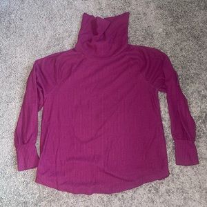 Fuchsia Turtleneck Comfy Sweater | Loft | size L